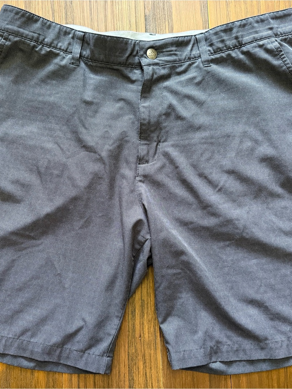 adidas Men's Charcoal Flat-Front Shorts